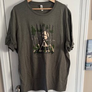 Phish Bella Canvas A Frame Cabin Graphic Tee - Dark Green